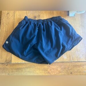 Navy blue lululemon hotty hot shorts